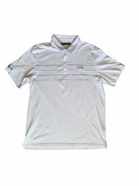 Tailor Vintage White Polo with Subtle Horizontal Stitching